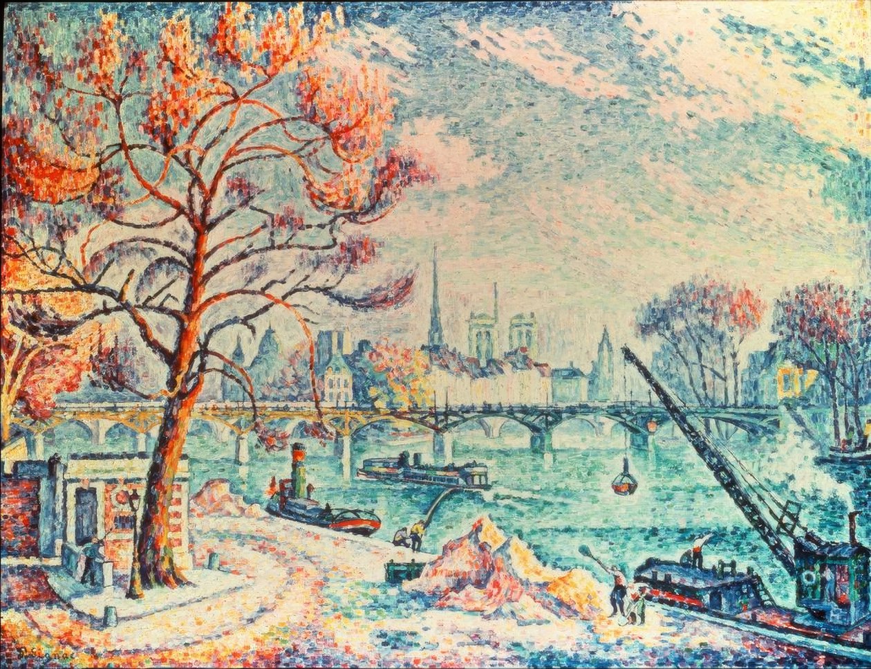 PAUL SIGNAC、Le Pont aux Andelys How a few weeks in Les Andelys helped Paul Signac develop
